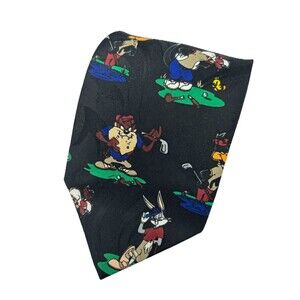 Looney Tunes Mania Tie Golf Theme Bugs‎ Bunny Taz Daffy  57.5" x 4"